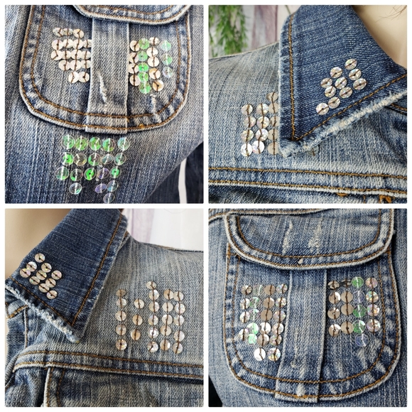 Evil Eye Denim Jacket Vest - Customized - Picture 4 of 16